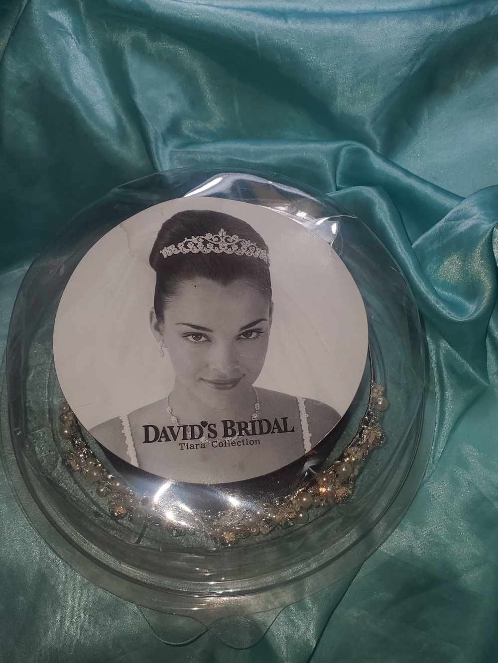 David's Bridal Pearl and Crystal Floral Headband - Ivory - Picture 2 of 8